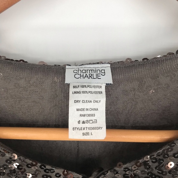 4 for $35 🍄 NWT Charming Charlie Sequin Party Jacket - Picture 3 of 10